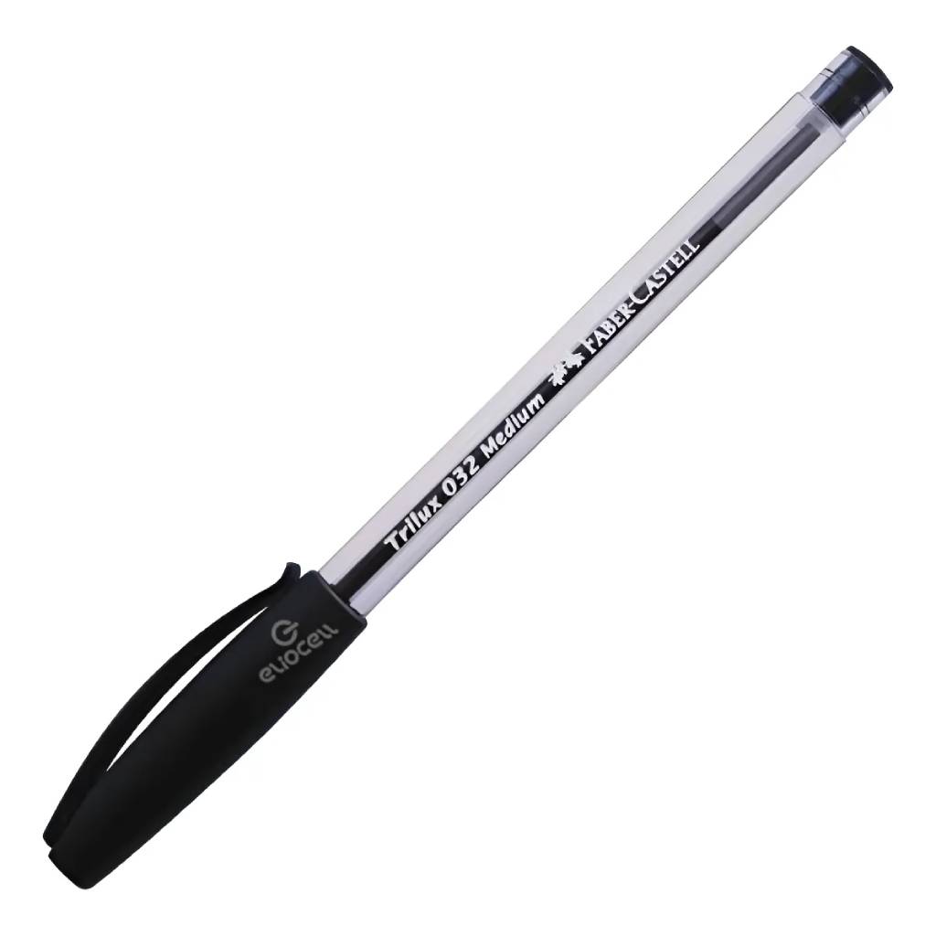 Bolígrafo Faber Castell Trilux 032 Negro x unidad